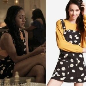 Forever 21 Daisy As Worn On TV Overall Preppy Dungaree  Dress Womens Size Medium